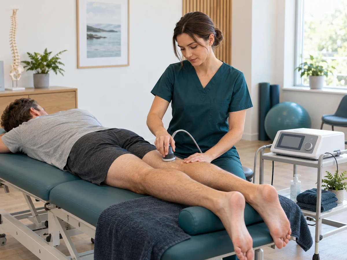 Ilustrim i aplikimit të ultratingujve terapeutikë